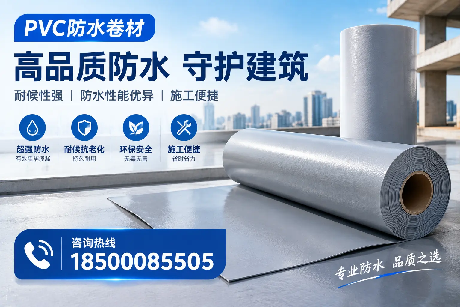 PVC防水卷材的防水效果评测,适合乐东的科学依据